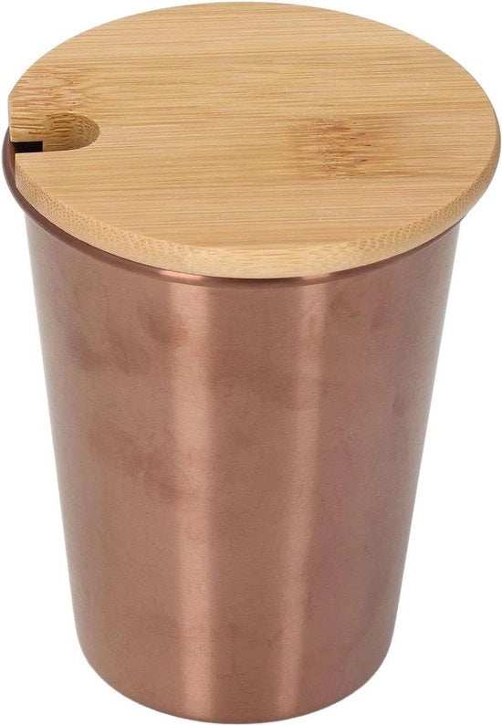 350 ml becher portatile per frutta - tazza in acciaio inossidabile unica parete - becher per acqua caffè latte birra - Rosa oro.