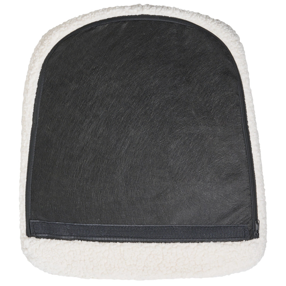 Sedia a dondolo in boucle con rivestimento in metallo dorato con braccioli Soggiorno Bianco sporco