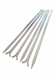 Spiedi per barbecue in Acciaio Inox AISI 304 lunghi 64 cm per Carne Pesce Verdure 6 pz