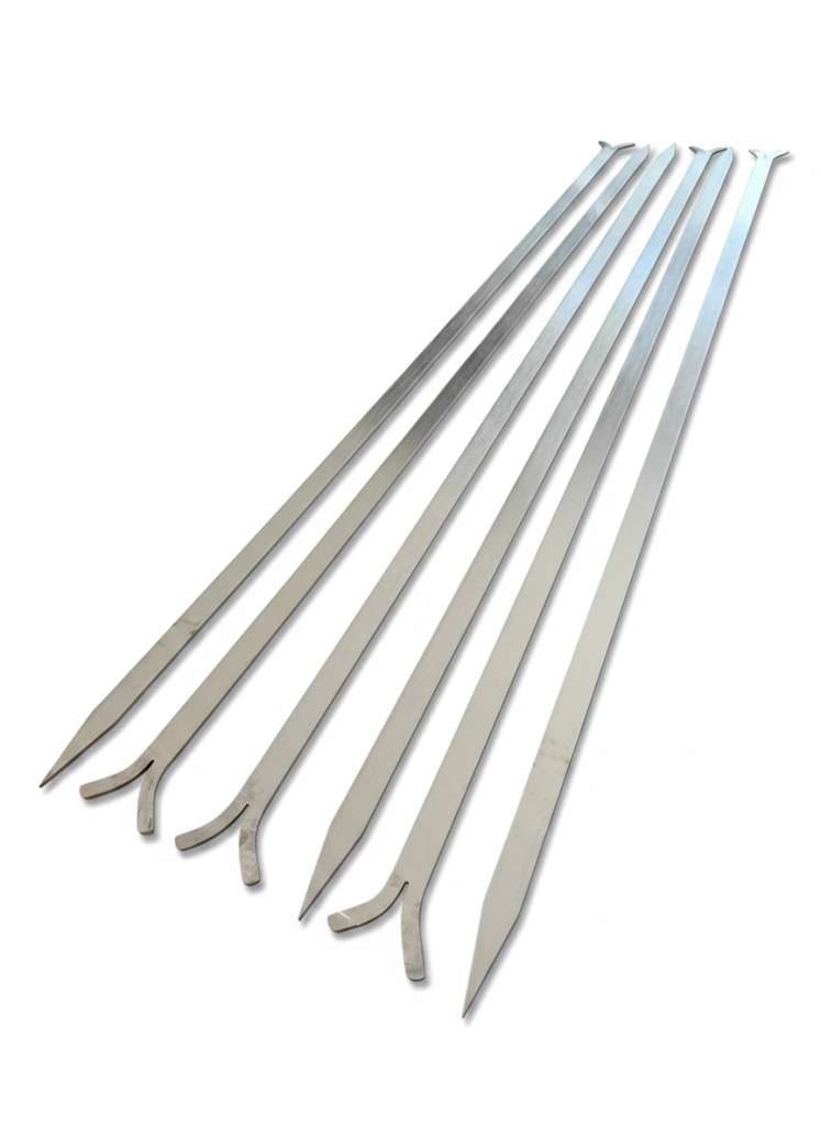 Spiedi per barbecue in Acciaio Inox AISI 304 lunghi 64 cm per Carne Pesce Verdure 6 pz