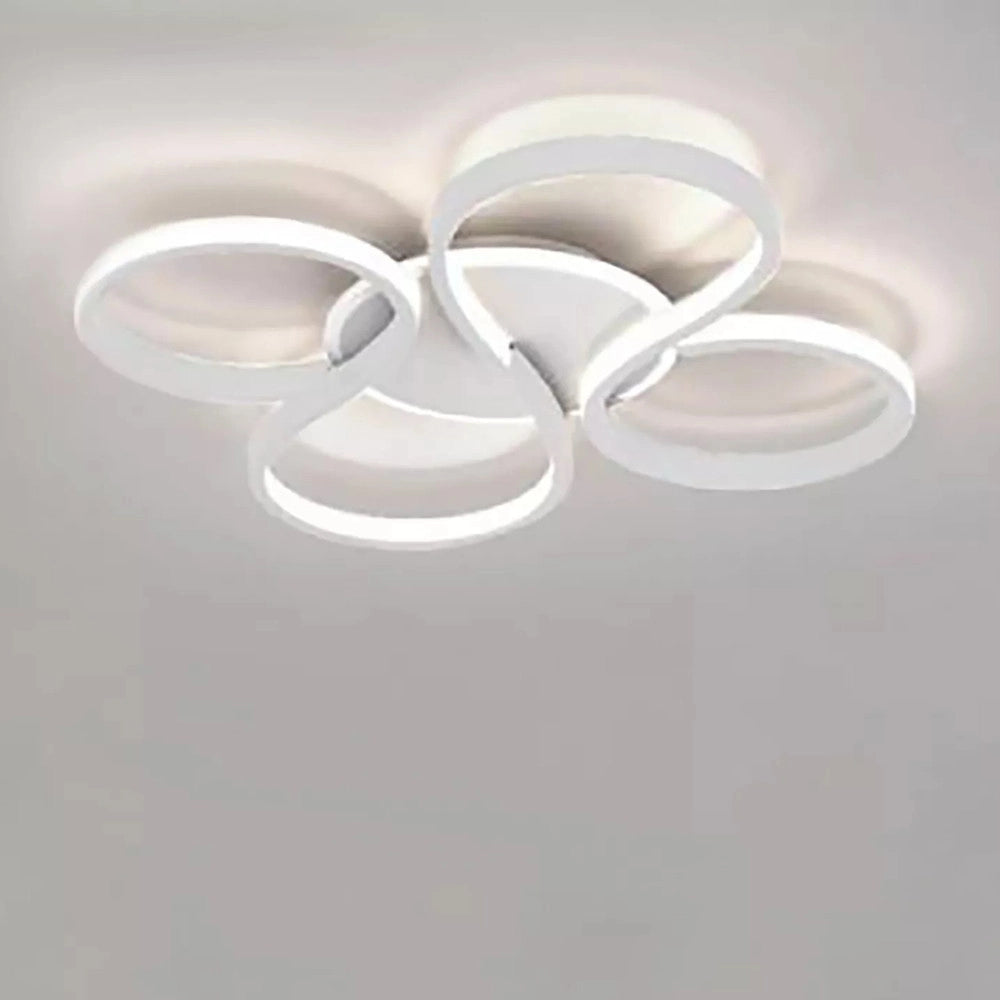 Trade Shop - Plafoniera Led 48 W Ondulato Bianco Lampadario Onde Moderno Luce Naturale 70913 -