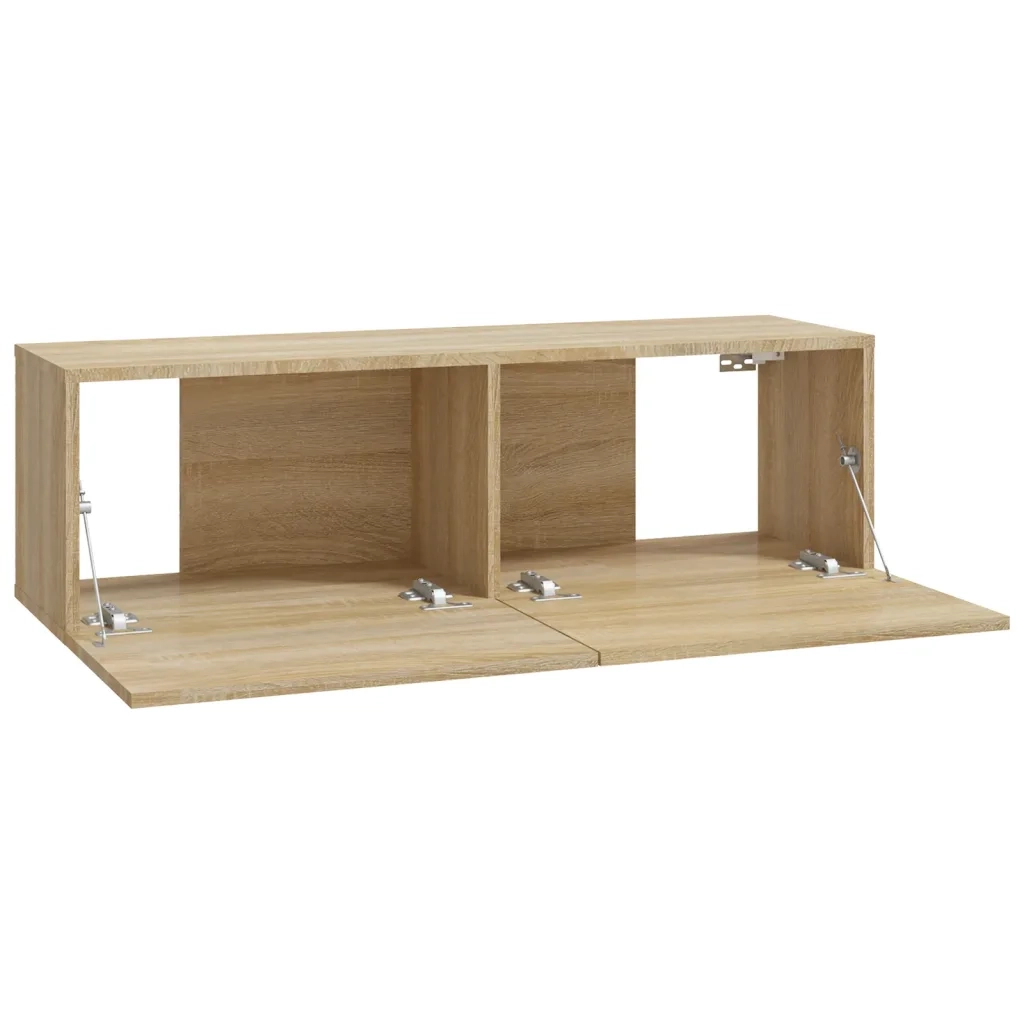 Mobili Porta TV a Parete 4 pz-Set di 4 Credenza per TV sospesa Rovere Sonoma 100x30x30 cm