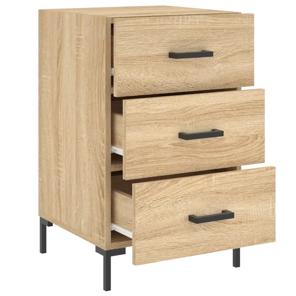 Comodino | Armadio da Notte | Mobiletto da notte Rovere Sonoma 40x40x66 cm in Legno Multistrato