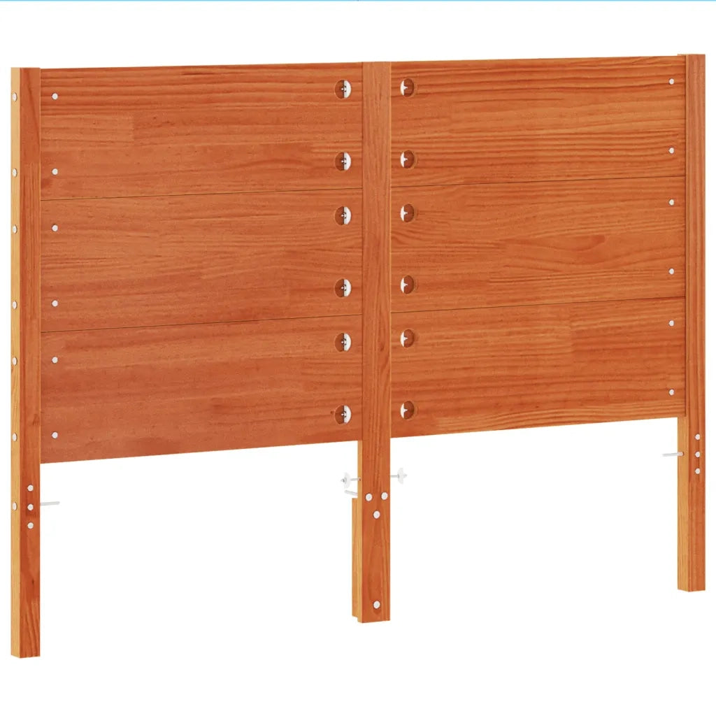 Testiera Marrone Cera 150 cm in Legno Massello di Pino 844325