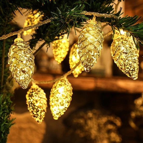 Illuminazione di Natale, illuminazione esterna, illuminazione di Natale acqua resistente, illuminazione stellare, illuminazione di Natale, illuminazione a palloncino, illuminazione di Natale per albero, 6m 40 lampade, stile 4