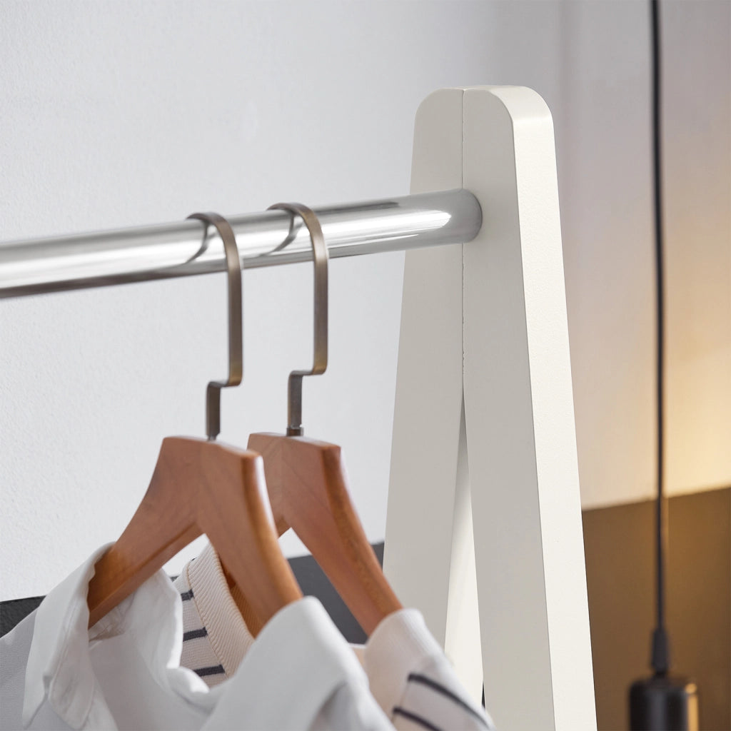 SoBuy guardaroba, appendiabiti con due ripiani colore: bianco FRG59-W,IT