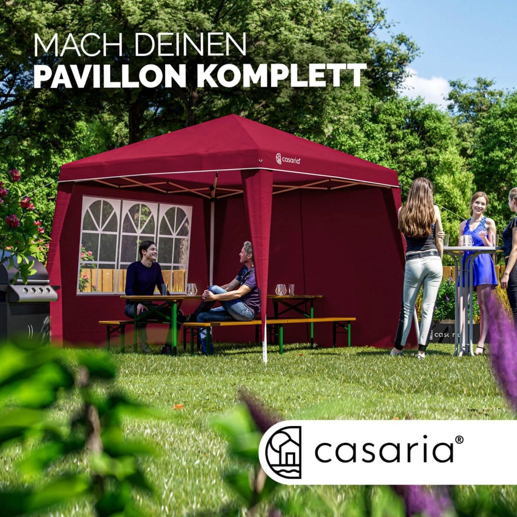 2x Pareti Laterali per Gazebo Capri 3x3m Idrorepellente Pannelli per Padiglione Giardino