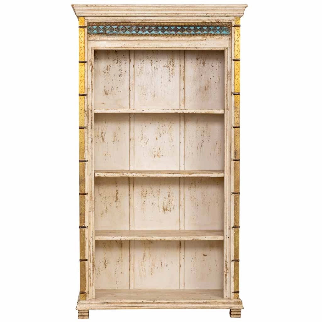 Libreria/scaffale in legno artigianale, 100x40x180h cm, bianco