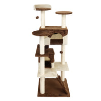 Albero tiragraffi per gatti marrone/beige 130 cm Albero per arrampicarsi Tiragraffi Gatto