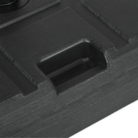 Base per Ombrellone da Giardino 3.5 m con Maniglie 49x49x36,5 cm in HDPE e Acciaio Nero