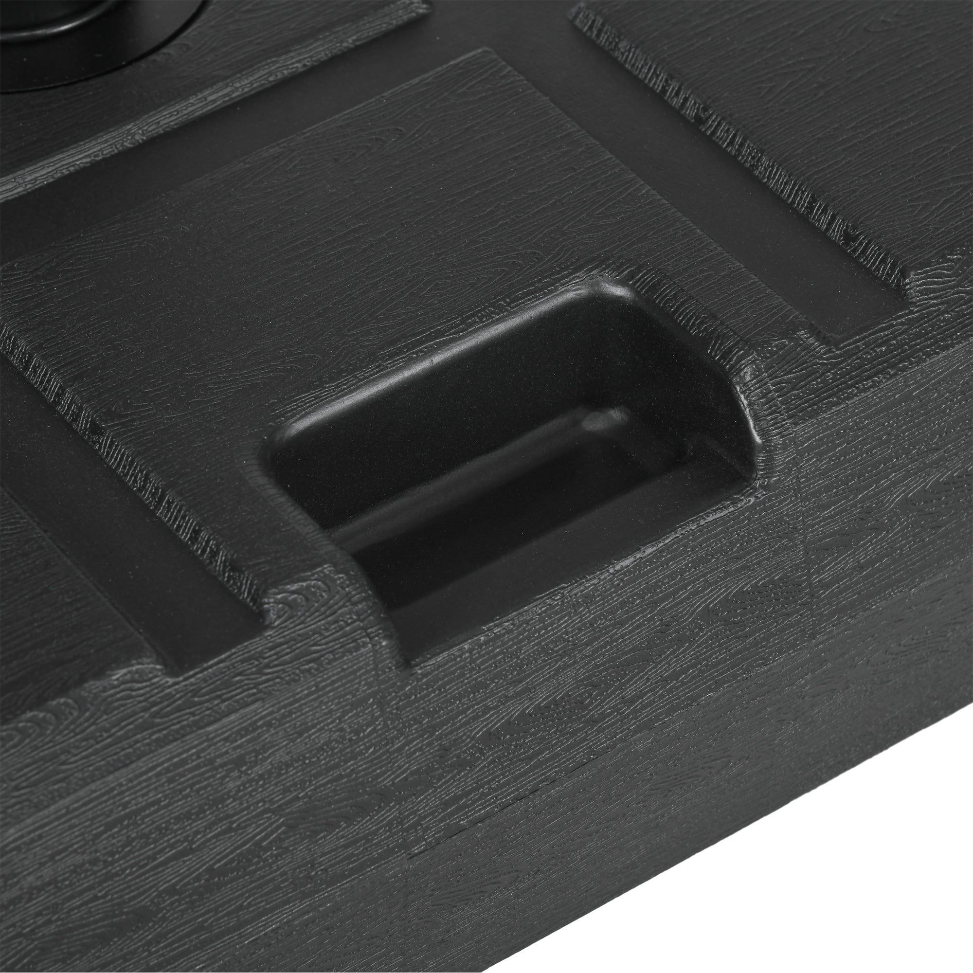 Base per Ombrellone da Giardino 3.5 m con Maniglie 49x49x36,5 cm in HDPE e Acciaio Nero