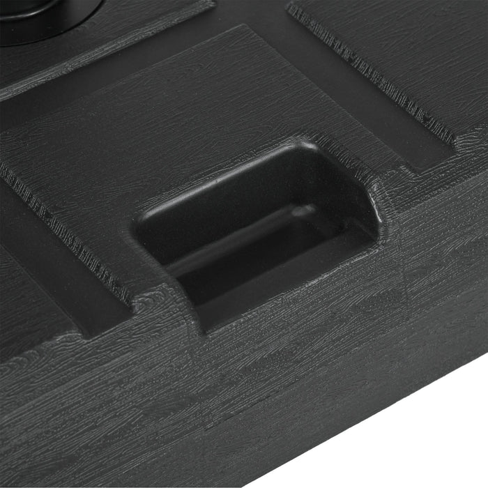 Base per Ombrellone da Giardino 3.5 m con Maniglie 49x49x36,5 cm in HDPE e Acciaio Nero