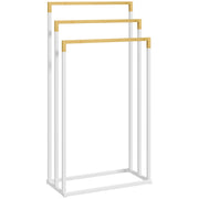 Set 3 Stendi Asciugamani ¨C zephmum ¨C Bamb¨´ Bianco Naturale 45x22.5x86 cm