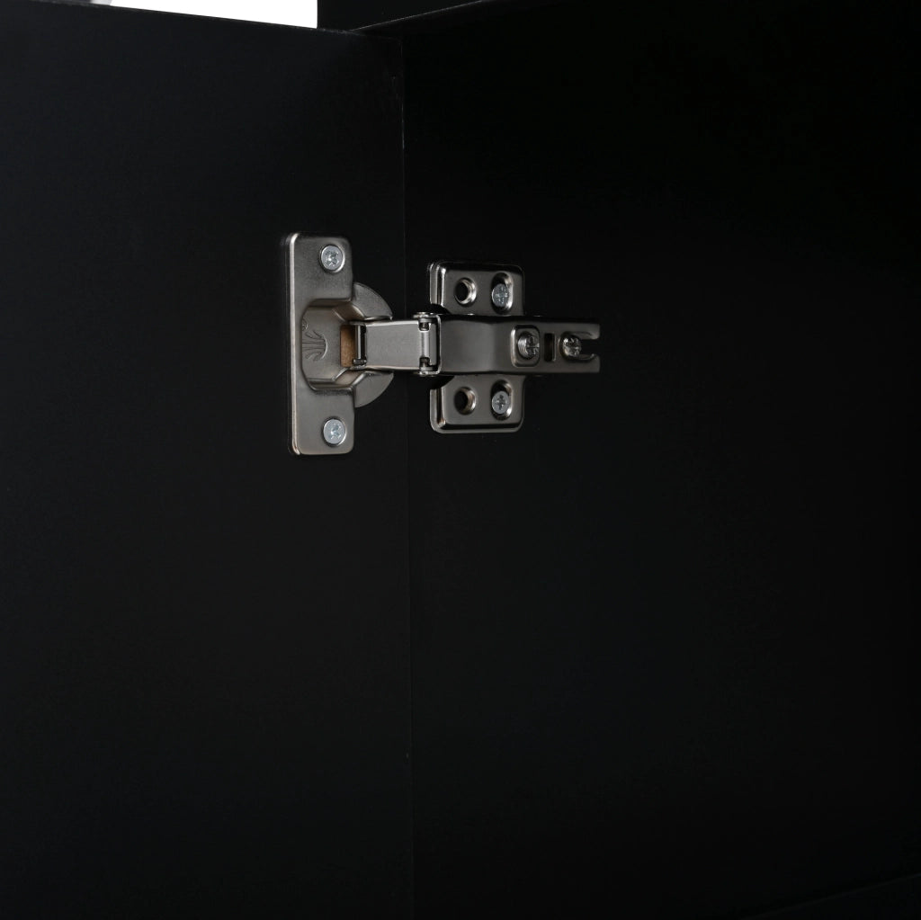Vetrina moderna con LED USB 50 x 40 x 180 cm; in pannello truciolare nero