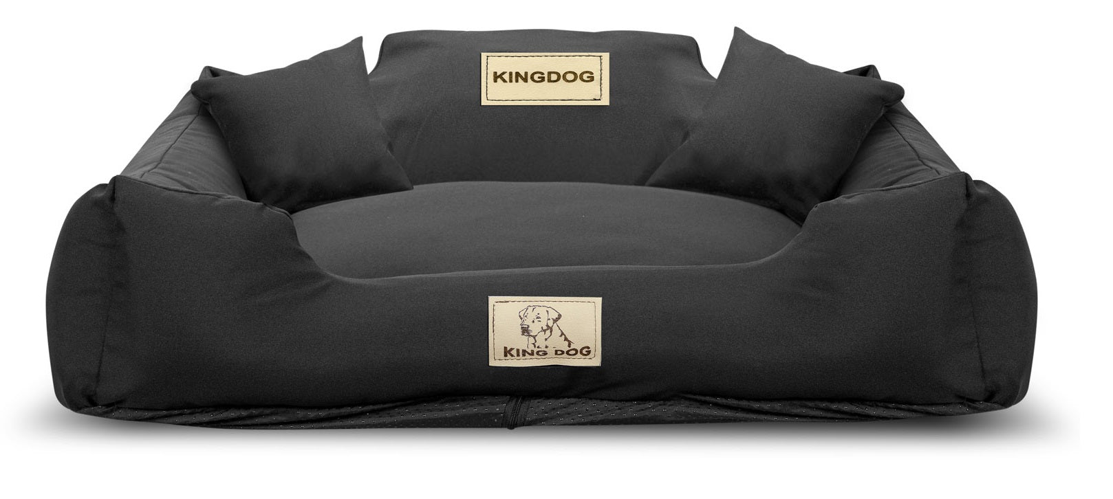 AIO FACTORY 100x75 cm KINGDOG MM43 Letto per cani personalizzabile, Nero