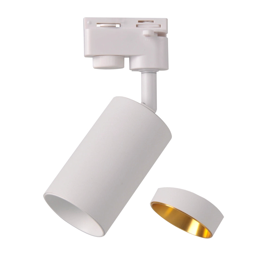 Kit binario 1m bianco/oro 3 faretti GU10 Maribel Polux