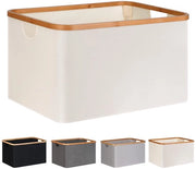 Wasmangolfo Opvoubarile 60L, contenitore opvoubarile in bambù, contenitore per bucato, contenitori per bucato per camera da letto e bagno (beige)