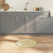 Tappeto Rotondo Naturale Chiaro 60 cm in Bambù 376975