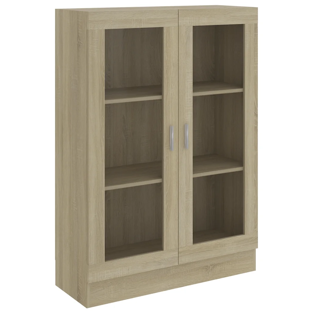 Armadietto Vetrina Rovere Sonoma 82,5x30,5x115 cm Multistrato 802753