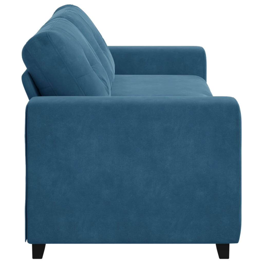 Divano a 3 posti  Blu 180 cm in velluto