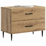 Comodino | Armadio da Notte | Mobiletto da notte Rovere Artigianale 62 x 34,5 x 47,5 cm