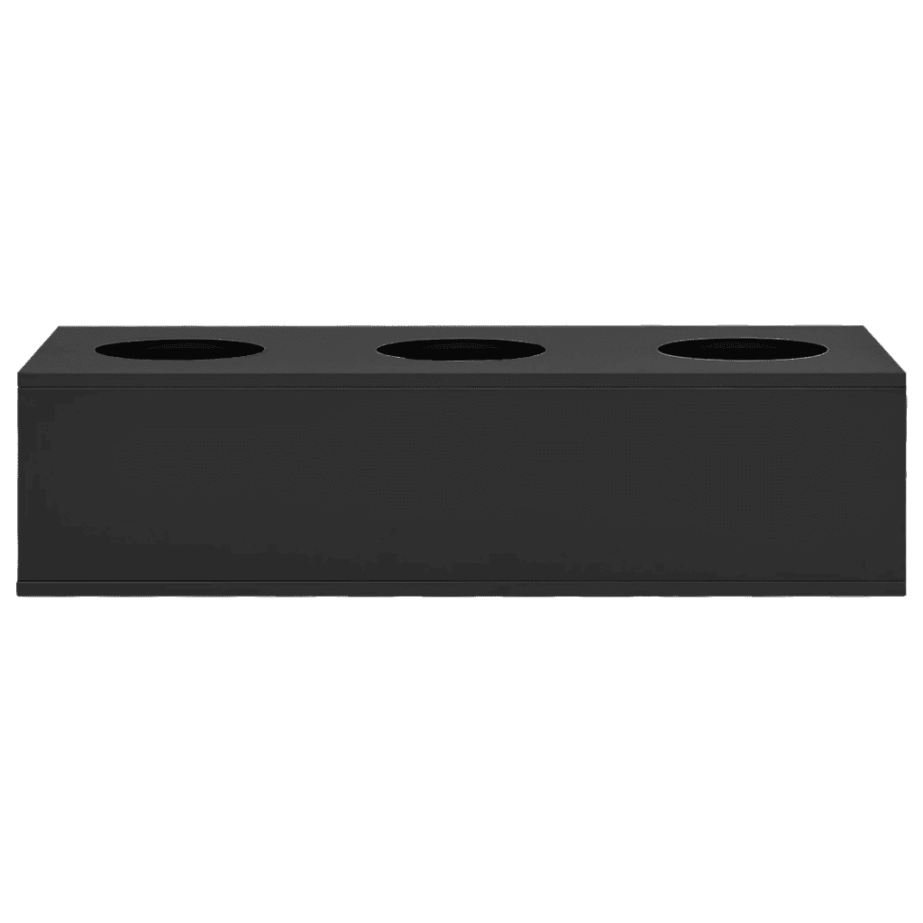 Fioriera da Ufficio Antracite 90x40x23 cm in Acciaio 336428
