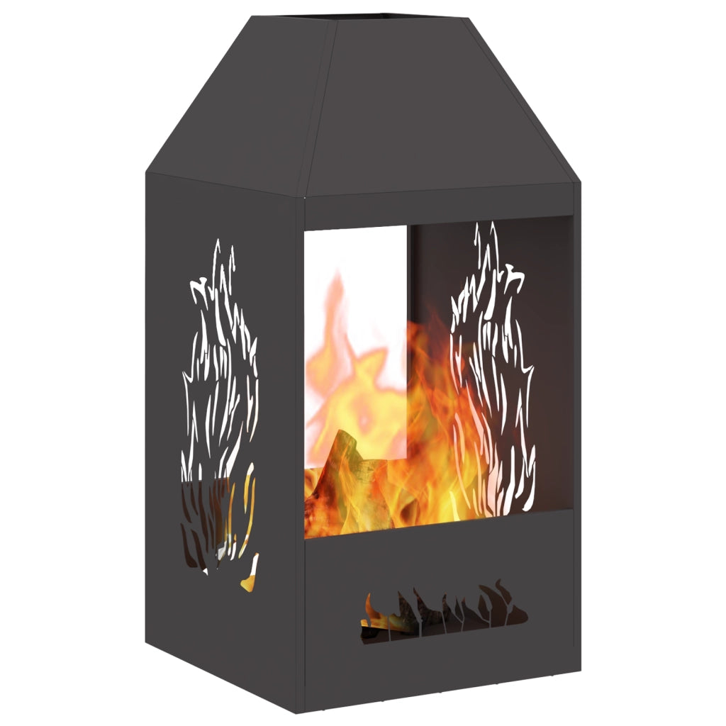 Focolare Nero 50x50x100 cm Acciaio