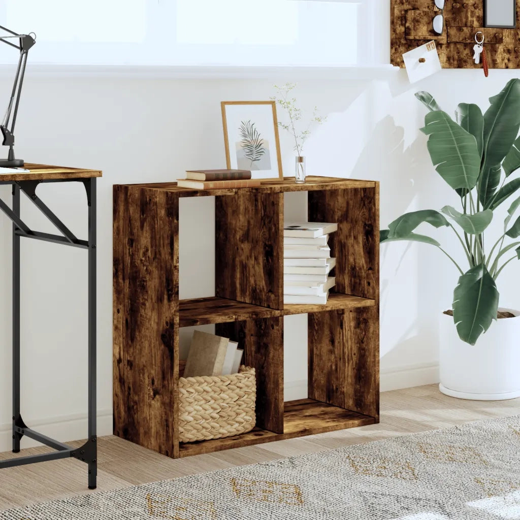 Libreria Rovere Fumo 68,5x32x68,5 cm in Legno Multistrato 852829