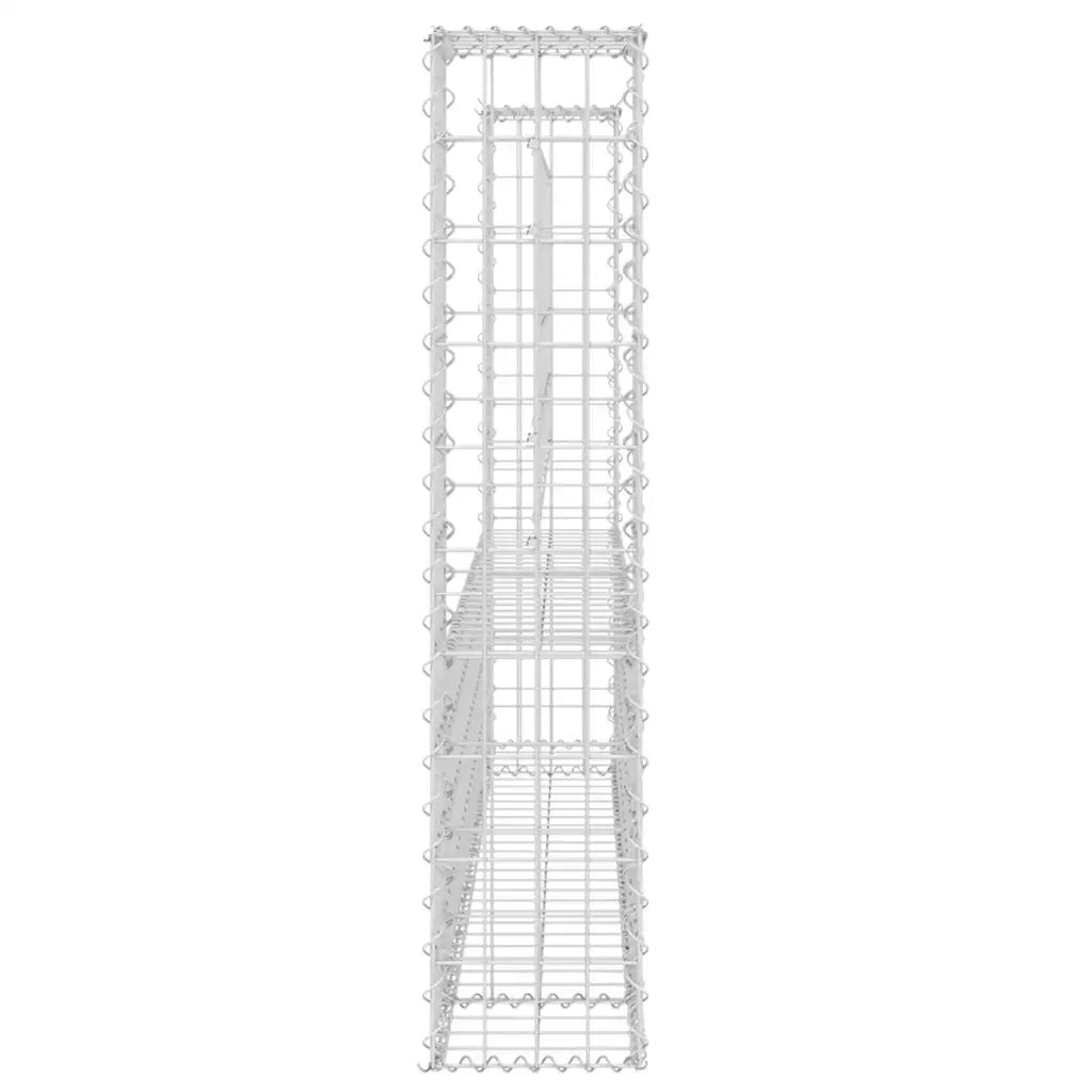 Cesto Gabbione a U con 2 Pali in Ferro 140x20x100 cm 151275