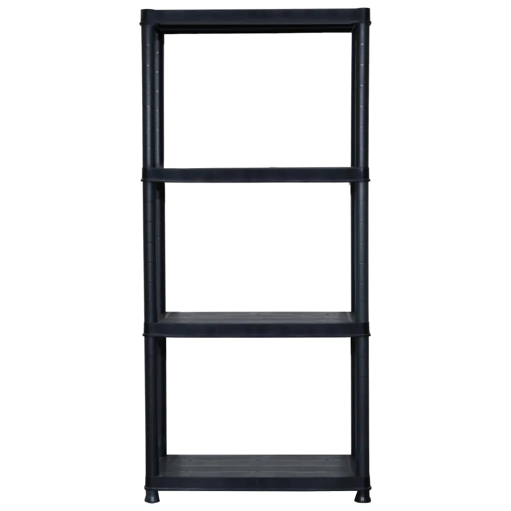Scaffale a 4 Ripiani Nero 61x30,5x130 cm in Plastica CFW2762122