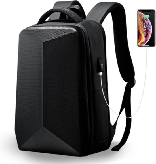 Rugtas Anti-Diefstal per Laptop da 17.3 Pollici - Tas per Scuola/Lavoro/Viaggio - Connesso via USB - Impermeabile - Multifunzionale - Nero
