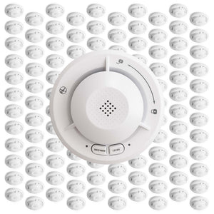 120x Rilevatore di fumo collegabili via radio Batteria da 120 anni e radio frequenza Allarme antincendio fotoelettrico da 8120 dB per un'efficace protezione in appartamenti e case