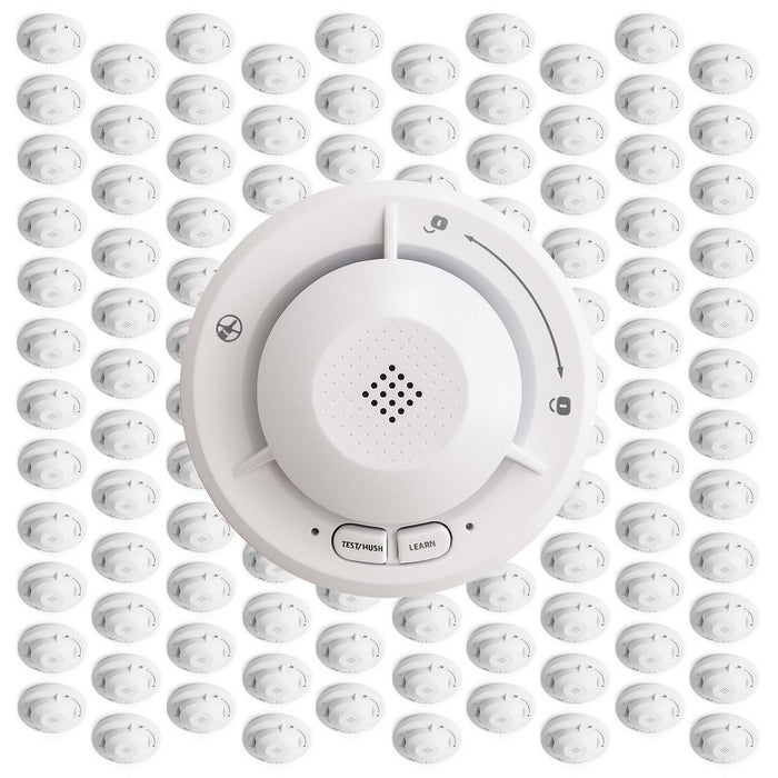 120x Rilevatore di fumo collegabili via radio Batteria da 120 anni e radio frequenza Allarme antincendio fotoelettrico da 8120 dB per un'efficace protezione in appartamenti e case