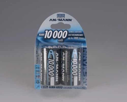 Ansmann 5030642 maxE Batteria ricaricabile Torcia D 10000 mAh 1.2 V 2 pz colore Argento