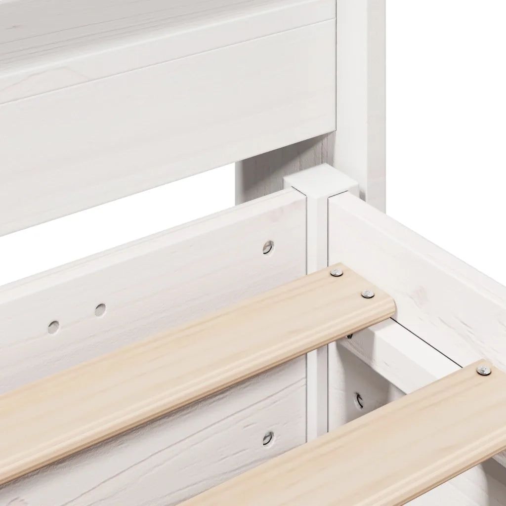 vidaXL Letto senza Materasso Bianco 140x190 cm Legno Massello di Pino