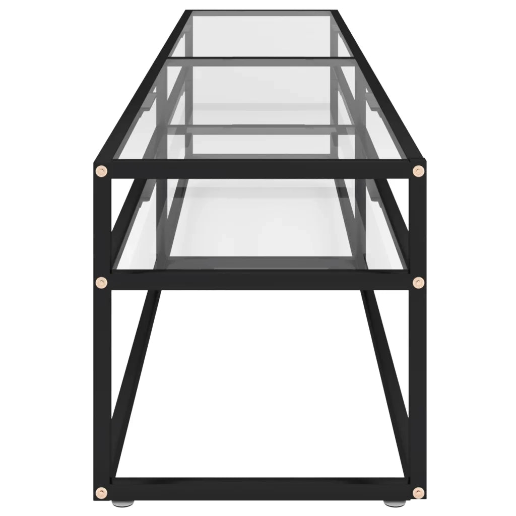 Mobile Porta TV Trasparente 200x40x40,5 cm in Vetro Temperato cod mxl 56339