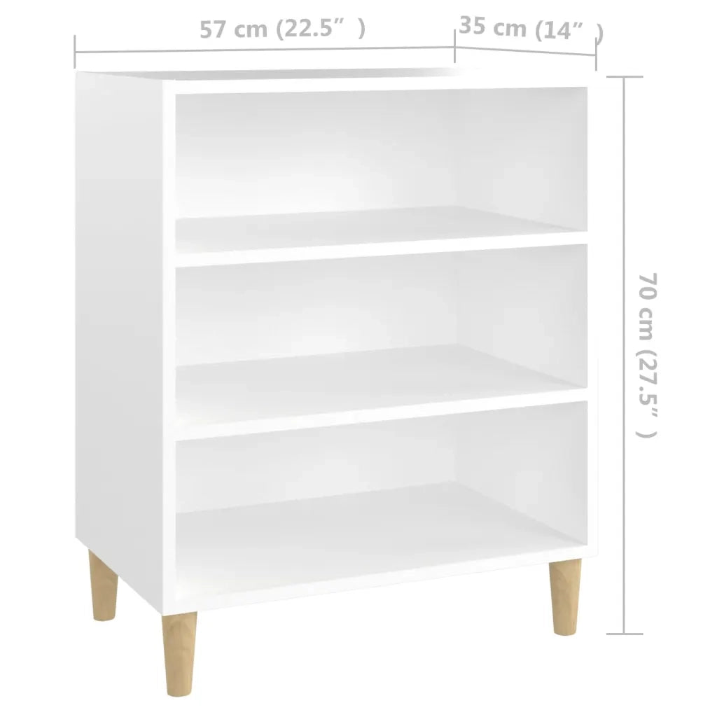 Credenza | Madia | Buffet da pranzo | Armadio da pranzo Bianca 57x35x70 cm in Legno Multistrato