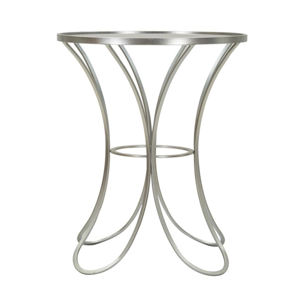 Tavolino VKH564, Argento, Metallo, 56x56x68 cm