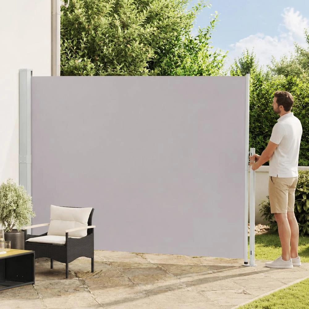 Extendable Side Awning 220x300 Cm Grey