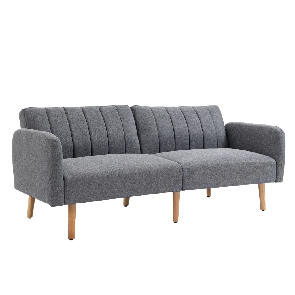 Divano letto 2 posti in tessuto ¨C Minimal ¨C grigio 173x75x73 cm