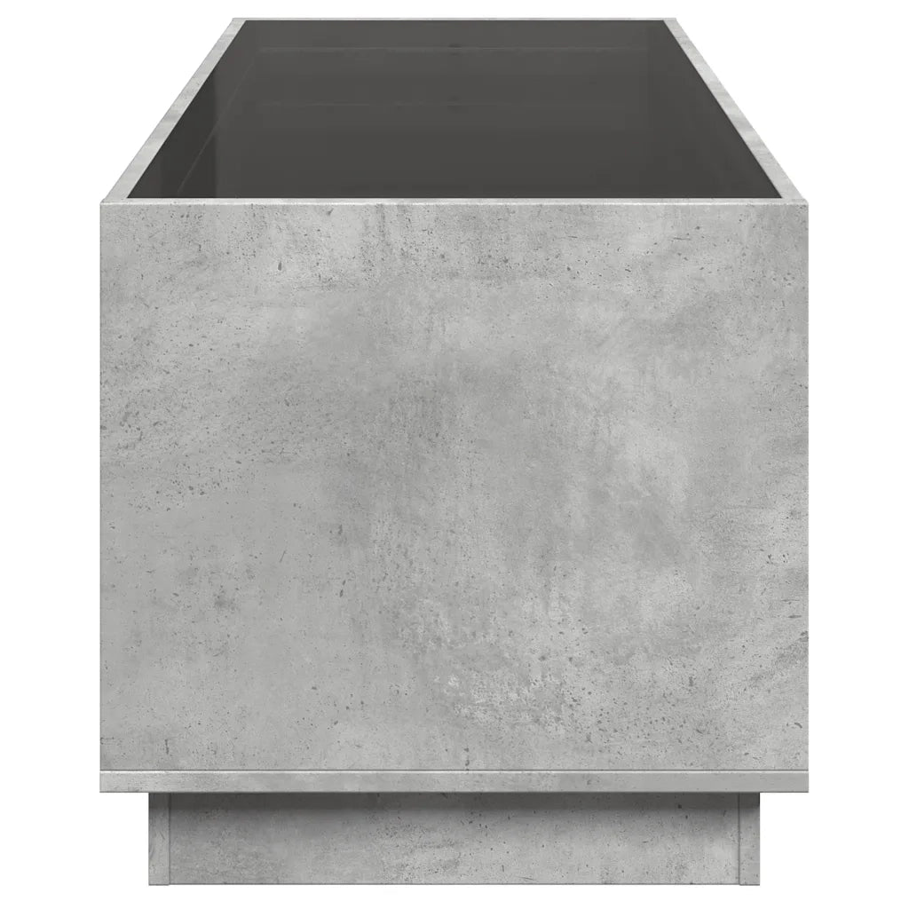 Tavolino da Salotto con LED Infinity Grigio Cemento 90x50x50 cm