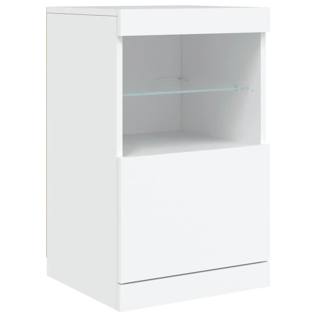 Buffet credenza cassettiera armadio mobile contenitore organizer per cucina soggiorno salotto con luci LED 123 x 37 x 67 cm bianco 02_0029826