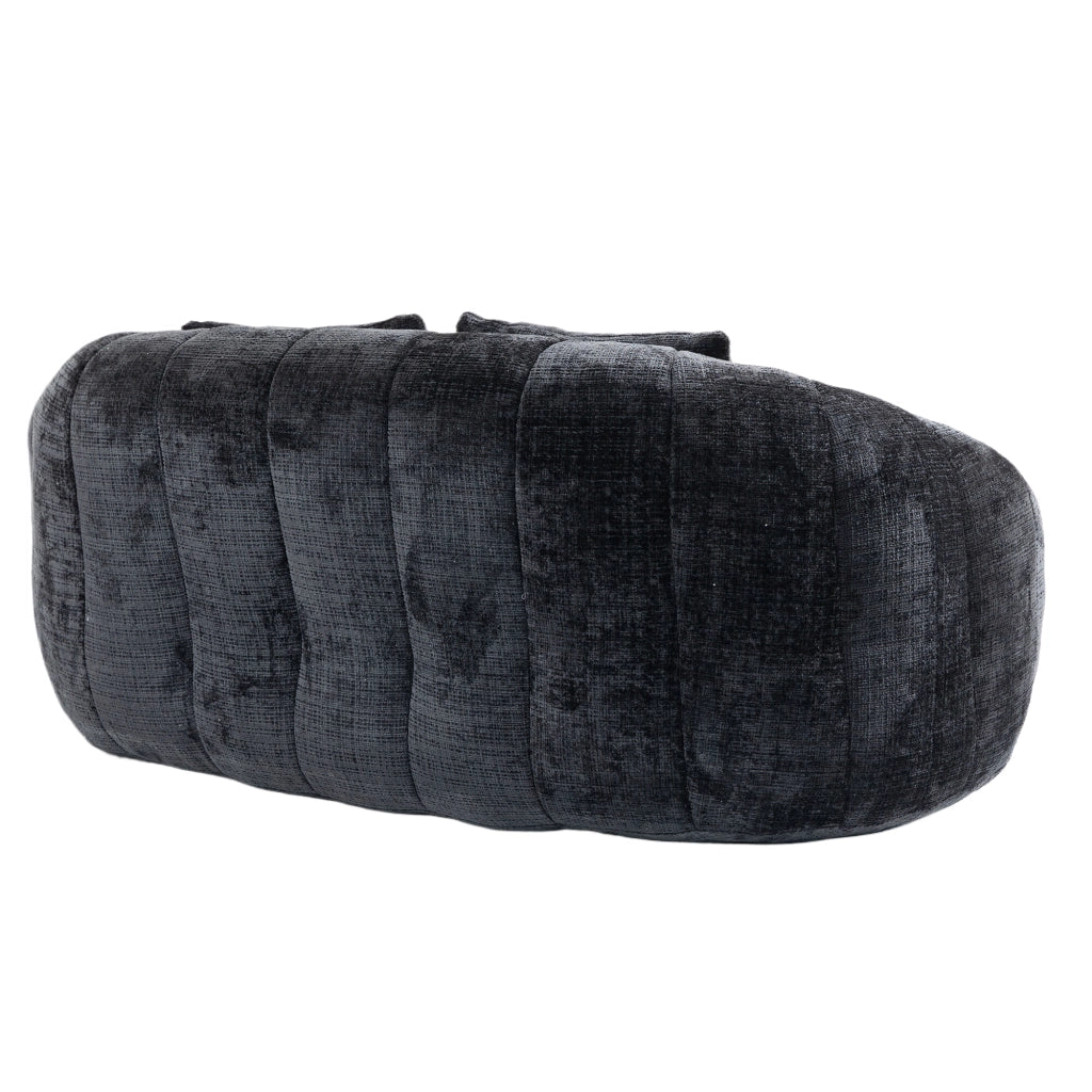 Divano Pouf Sacco Lounge ¨C MINIMAL ¨C Nero Chenille, Adulti e Bambini