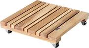 Carrello per piante 28 x 28 x 55 cm - Feng Shui - In legno di betulla massivo certificato FSC - Con 2 freni - Capacità di carico 150 kg - Prodotto in UE