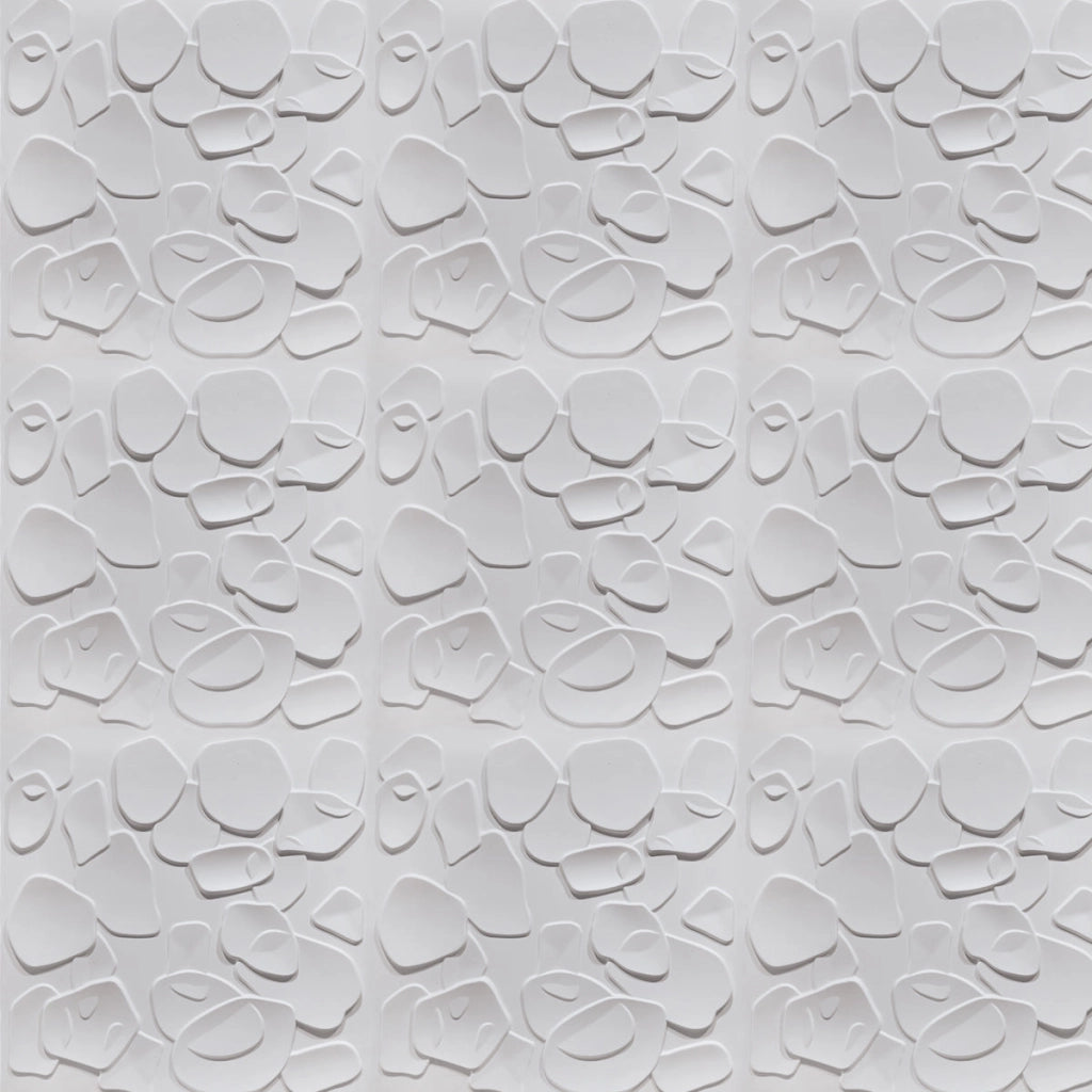 CORAL SEA bianco - Pannello parete in PVC a rilievo 3D - 50cmX50cm - 1 Pz