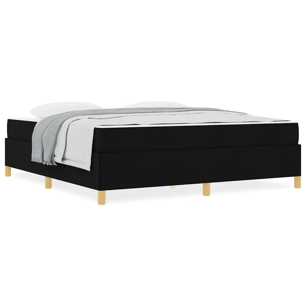 vidaXL Letto a molle Nero e Bianco e Nero 180 x 200 cm Tessuto
