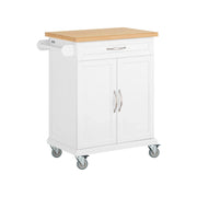Carrello Cucina,Credenza Cucina,Mobile Cucina Con Route,Bianco FKW13-W