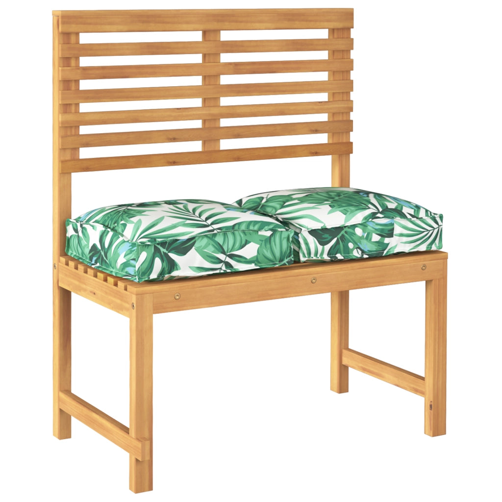 Cuscini per Pallet per Seduta 2 pezzi Motivo Foglia 40x40x8 cm Tessuto Oxford