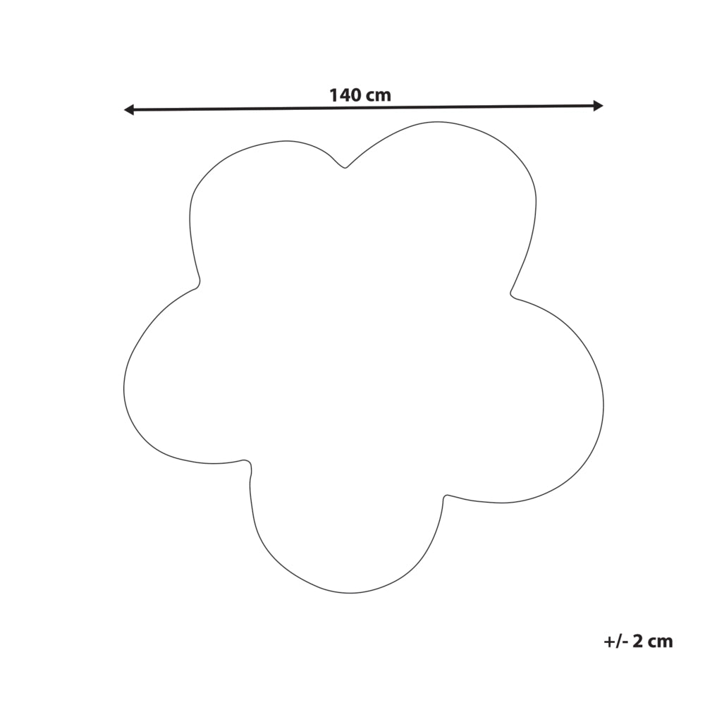 Tappeto in lana a forma di fiore viola 140 x 140 cm camera da letto cameretta