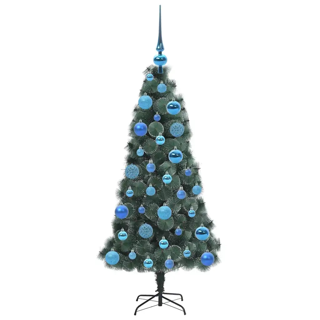 Albero di Natale artificiale pre-illuminato con set di palline